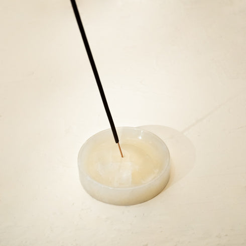 Onyx Incense Holder Marble - Coastal Villa Homeware