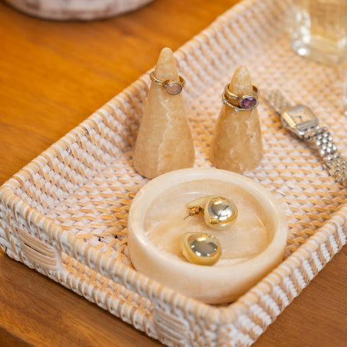 Ring Holder with trinket dish - 3 Colours - Coastal Villa Homeware