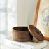 Round small lidded basket - Coastal Villa Homeware