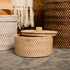 Round small lidded basket - Coastal Villa Homeware