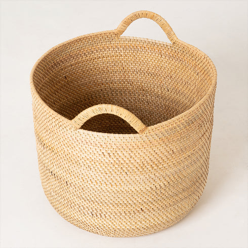 Rattan Laundry Basket | luxury laundry baskets - Coastal Villa Homeware