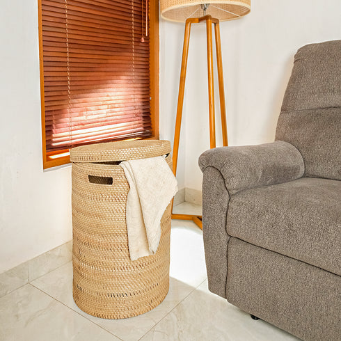 Rattan Woven Laundry Basket (Copy) - Coastal Villa Homeware