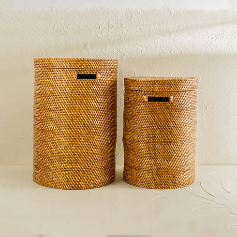 Rattan Woven Laundry Basket (Copy) - Coastal Villa Homeware