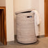 Rattan Woven Laundry Basket With Liner and Wheels Options - Coastal Villa Homeware