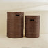 Rattan Woven Laundry Basket With Liner and Wheels Options - Coastal Villa Homeware