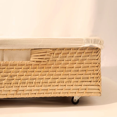 Wicker Under Bed Storage Large with Wheels - 3 colours! - Coastal Villa Homeware