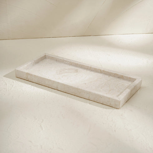 Rectangular Marble Styling Tray - Coastal Villa Homeware