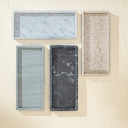 Rectangular Marble Styling Tray - Coastal Villa Homeware