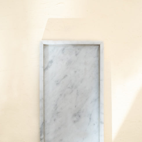 Rectangular Marble Styling Tray - Coastal Villa Homeware