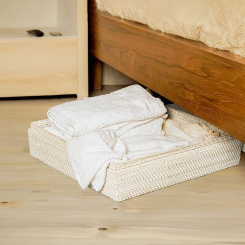 Wicker Under Bed Storage in 4 Beautiful colours - Coastal Villa Homeware