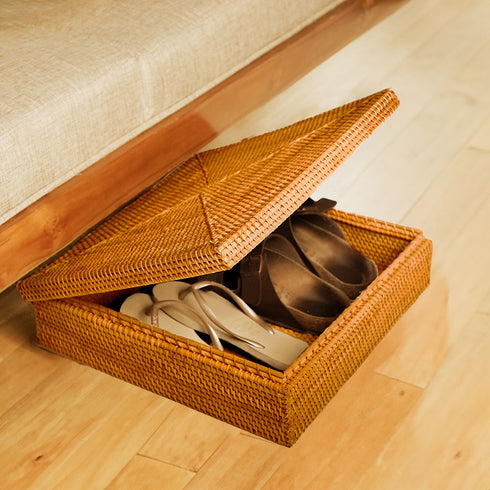 Wicker Under Bed Storage in 4 Beautiful colours - Coastal Villa Homeware