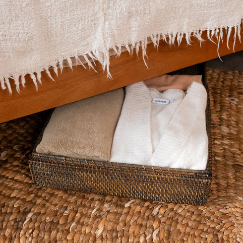 Wicker Under Bed Storage in 4 Beautiful colours - Coastal Villa Homeware