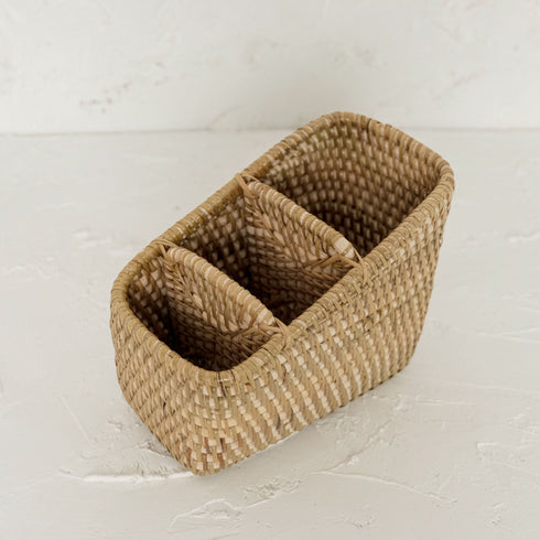 Small Rattan Remote and Pen Holder - 3 colours - Coastal Villa Homeware