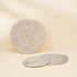 Round Rattan Placemat with Holder - White Wash - Coastal Villa Homeware