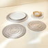 Spiral Round Rattan Placemats - White Wash - Coastal Villa Homeware