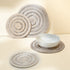 Spiral Round Rattan Placemats - White Wash - Coastal Villa Homeware