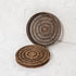 Spiral Rattan woven Placemats with holder - Dark Brown - Coastal Villa Homeware