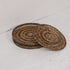 Spiral Rattan woven Placemats with holder - Dark Brown - Coastal Villa Homeware