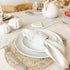 Oval Rattan Dinning Placemats - White Wash - Coastal Villa Homeware