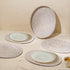Oval Placemats Set with Holder - White Wash - Coastal Villa Homeware