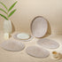 Oval Placemats Set with Holder - White Wash - Coastal Villa Homeware