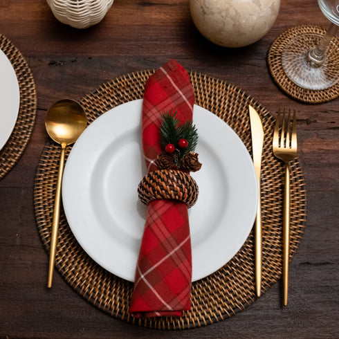 Round Rattan Table Placemats – 3 Sizes | 4 Colours | Rustic Style - Coastal Villa Homeware