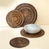 Spiral Round Rattan Placemats - Coastal Villa Homeware