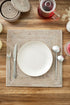 Square rattan placemat