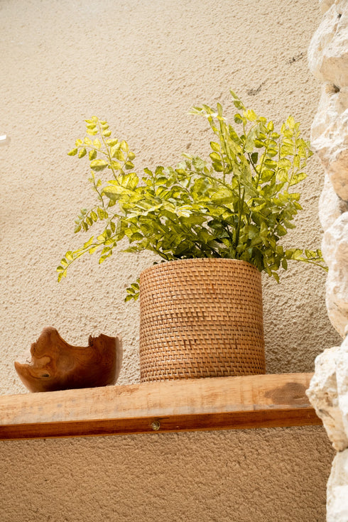Rattan Planter | Wicker Planter | Rattan flower pots - Coastal Villa Homeware