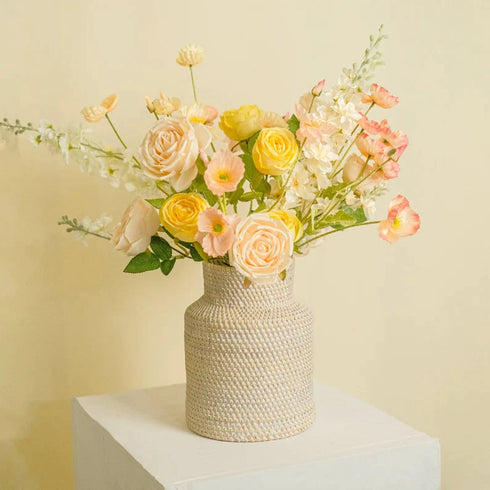 Wicker woven vase in 2 colours - Coastal Villa Homeware
