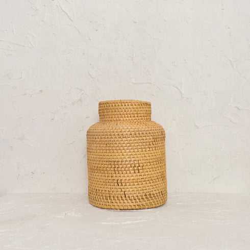 Wicker woven vase in 2 colours - Coastal Villa Homeware