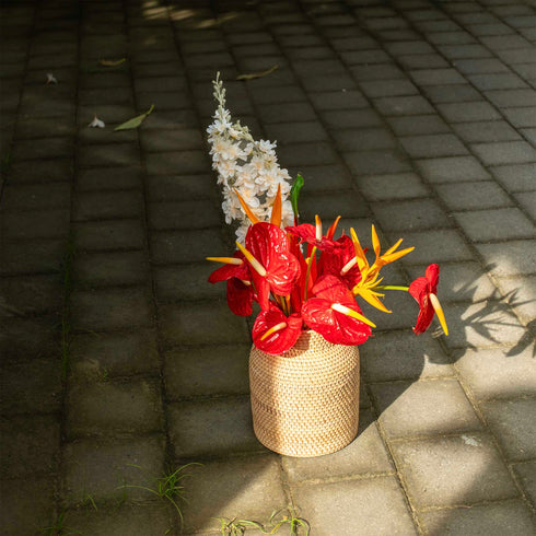 Wicker woven vase in 2 colours - Coastal Villa Homeware