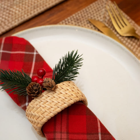 Oval Rattan Napkin Rings in 4 Colours - Coastal Villa Homeware