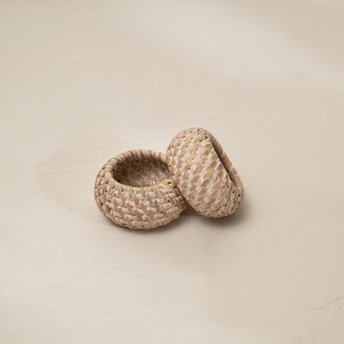 Round Wicker Napkin Rings In Four Colours - Coastal Villa Homeware