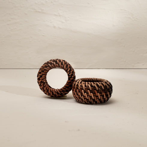 Round Wicker Napkin Rings In Four Colours - Coastal Villa Homeware