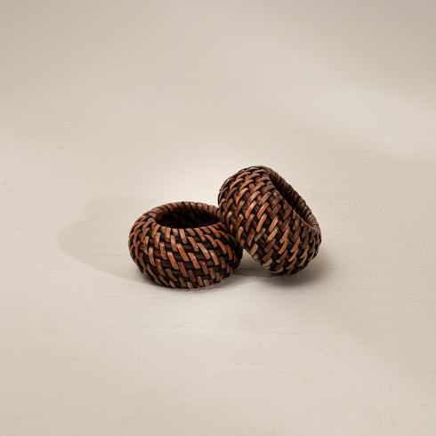 Round Wicker Napkin Rings In Four Colours - Coastal Villa Homeware