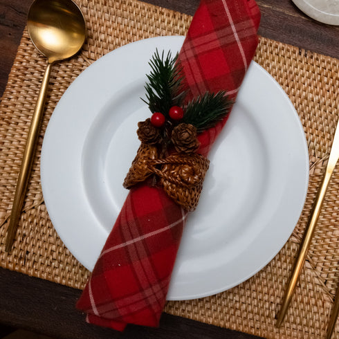 Shell Coastal Wicker Napkin Rings In 4 Colours - Coastal Villa Homeware