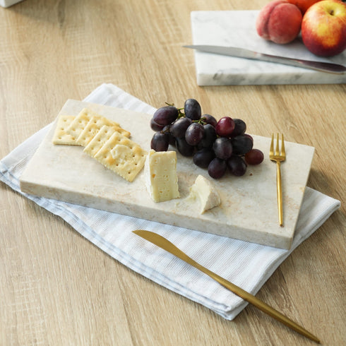 Charcuterie marble plate rectangular with 3 Beautiful variations in colour - Coastal Villa Homeware