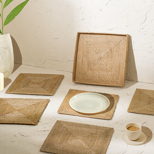 Woven square placemats