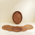 Honey brown oval rattan placemats with holder lifestyle