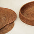 Oval Placemats Set with Holder - Honey Brown - Coastal Villa Homeware