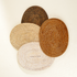 Honey brown oval rattan placemats with holder dining set