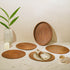Oval Placemats Set with Holder - Honey Brown - Coastal Villa Homeware
