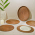 Oval Placemats Set with Holder - Honey Brown - Coastal Villa Homeware