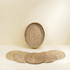Natural oval rattan placemats with holder lifestyle