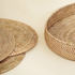 Natural oval rattan placemats with holder styled