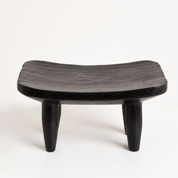 Mini Wooden Stool - Black - Coastal Villa Homeware