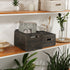 Rattan Storage Basket - Black Wash - Coastal Villa Homeware