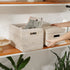 Rattan Storage Basket - White Wash - Coastal Villa Homeware