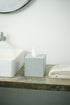 Zolite tissue box on bathroom counter